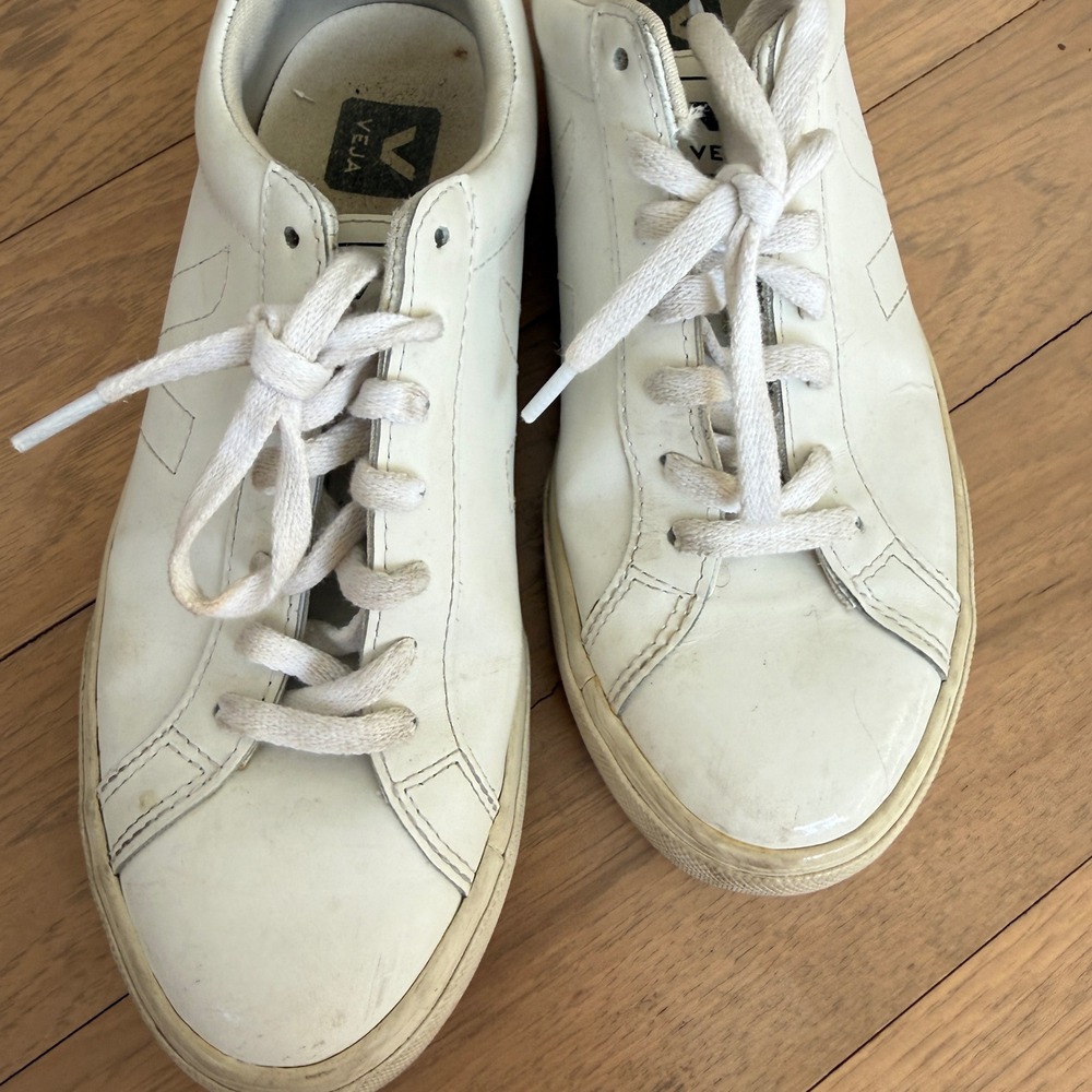 Veja Esplar Leather Sneakers Extra White Womens US 8 EUR 39 Low Top Shoes - Picture 5 of 12